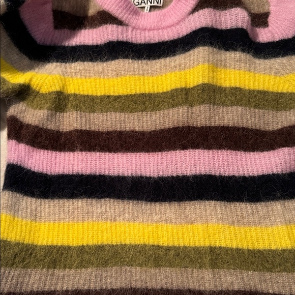 GANNI Merino Wool Striped Sweater XL - Picture 5 of 7